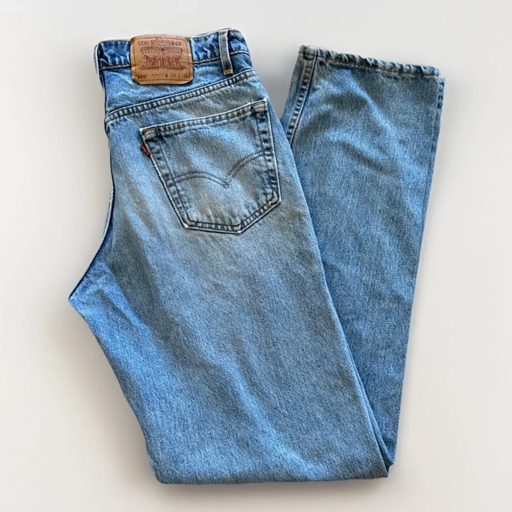 Vintage Levis 550 Jeans Mens‎ 32 x 36 USA 90s Regular Fit Straight Leg Denim